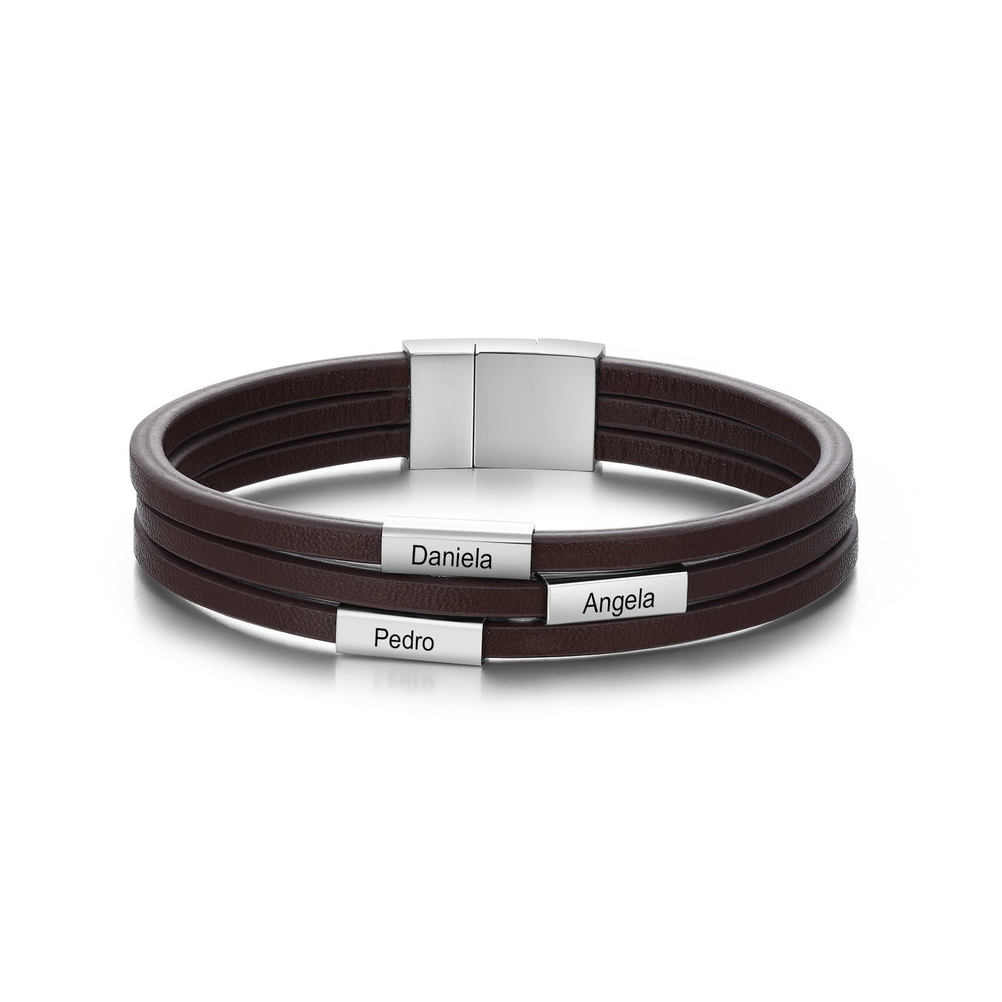 Custom Name Leather Bracelet