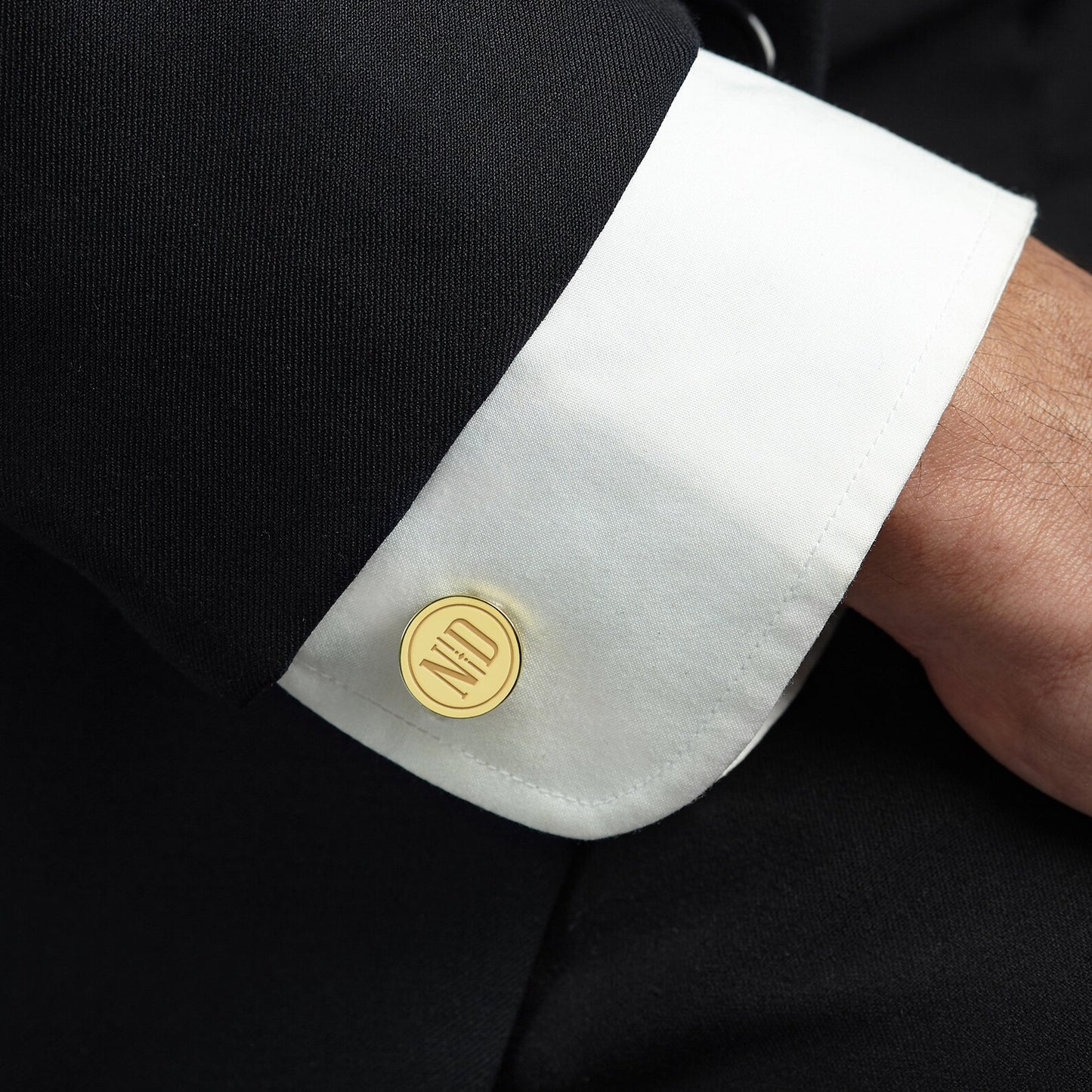 925 silver engraved cufflinks on groom's suit – wedding gift | Mrs Gift