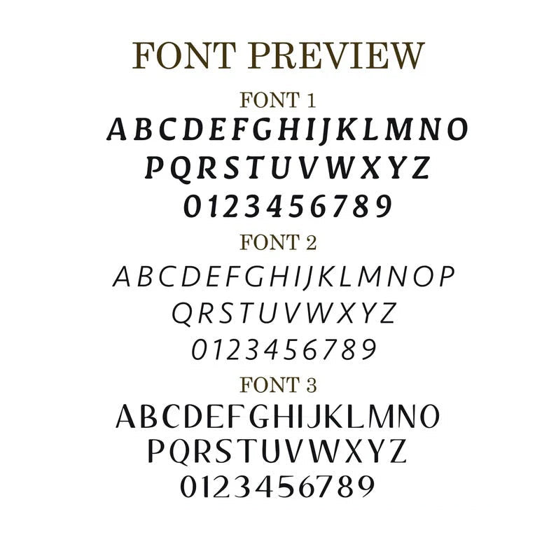 Font preview for custom engraving on hidden message ring for men | Mrs Gift