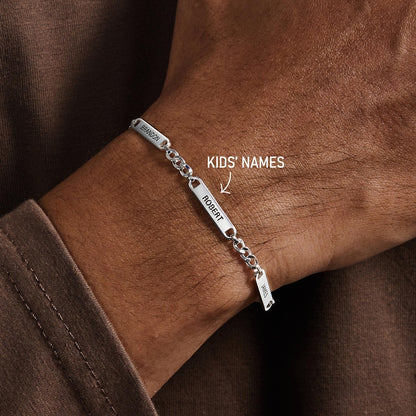 Mens Bracelet Silver, Husband Gift