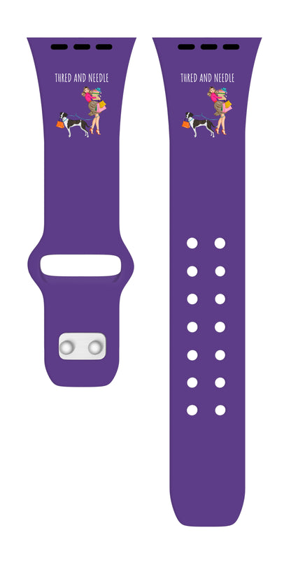 Custom Logo HD Purple Watch Band Compatible with Apple Watch