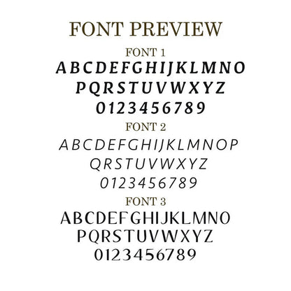 Font preview for custom engraving on hidden message ring for men | Mrs Gift